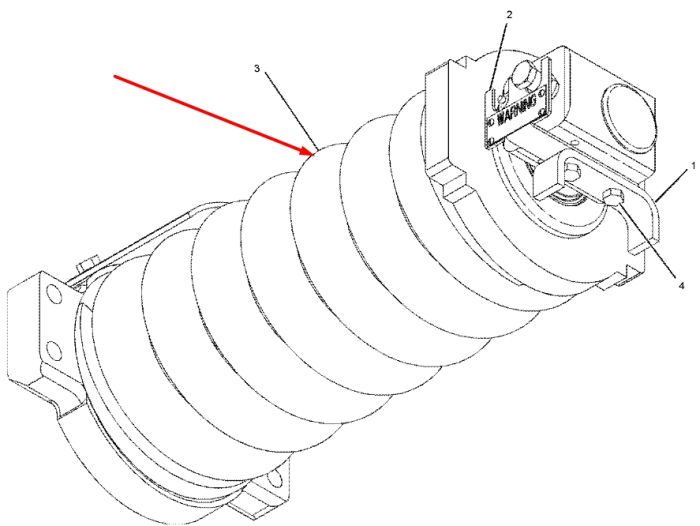 Caterpillar 1941229 Натягувач гусениці для 318C, 320C