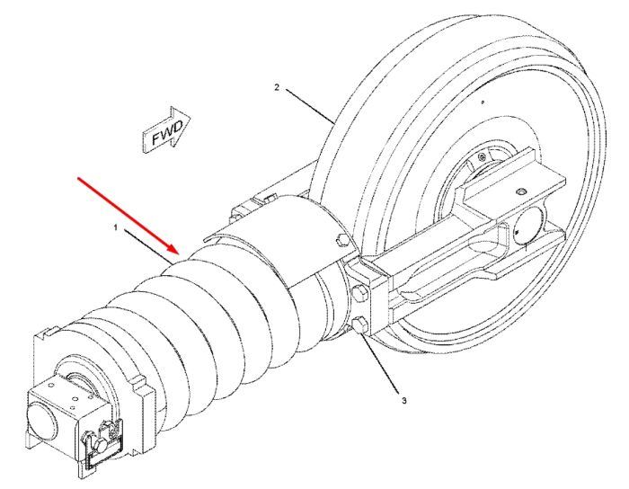 Caterpillar 2979187 Натягувач гусениці для 315D, 318D