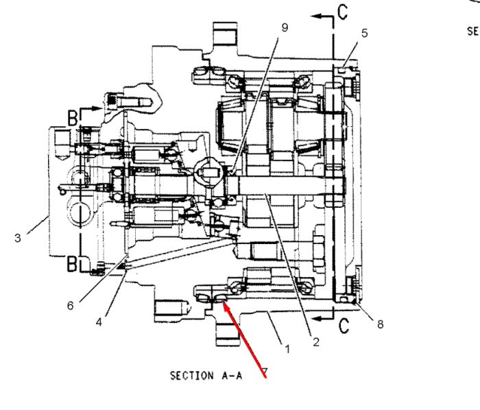 198-5020 Сальник, даукон, ущільнення бортового редуктора CAT 304