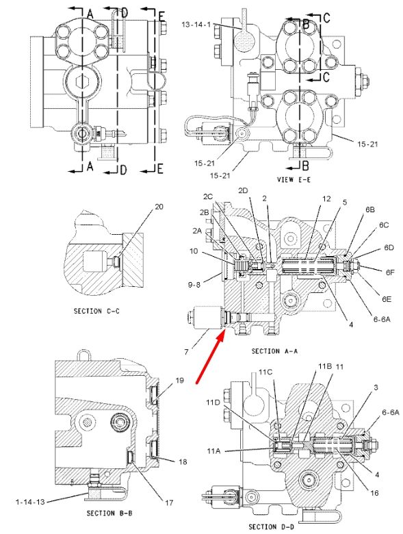 Caterpillar 1984607 Електромагнітний клапан 24V для D5, D6