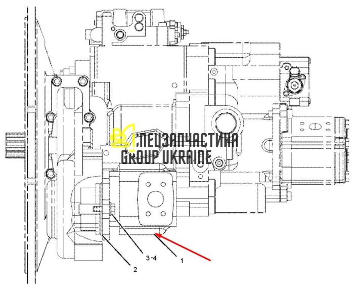 Насос шестерний Kawasaki 207-8235 Handok