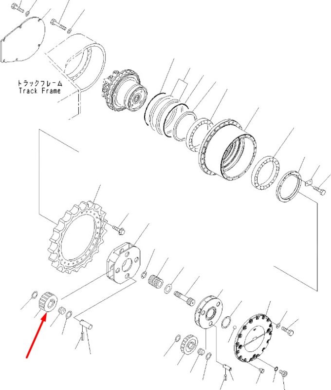 208-27-71140 Шестерня сателіт другого ступеня редуктора KOMATSU PC400