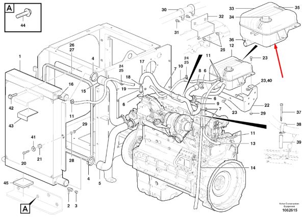 Volvo 20880612 Розширювальний бак для EC330, EC360