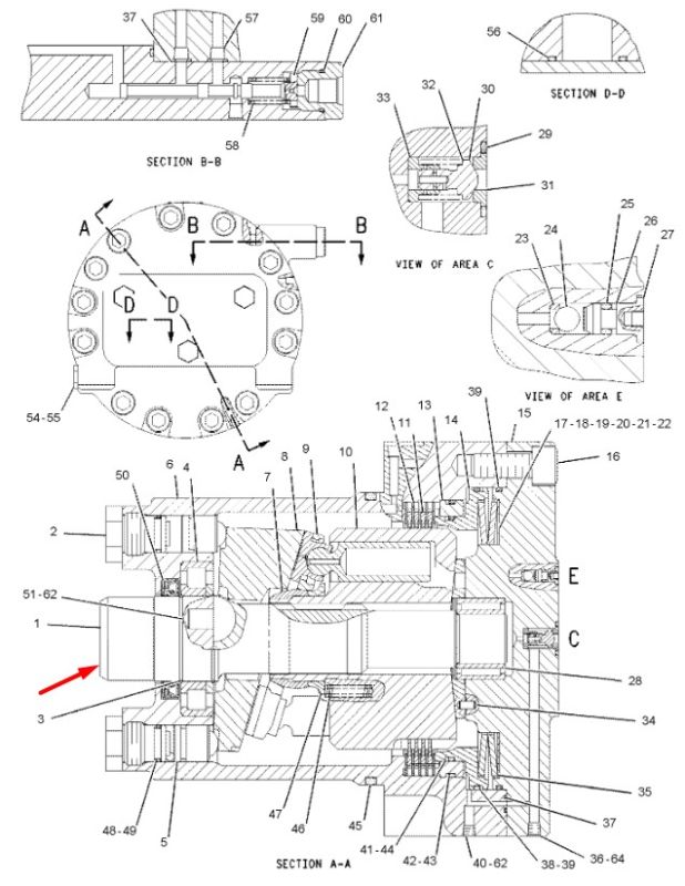 2095894 Вал гідромотора CAT 320D