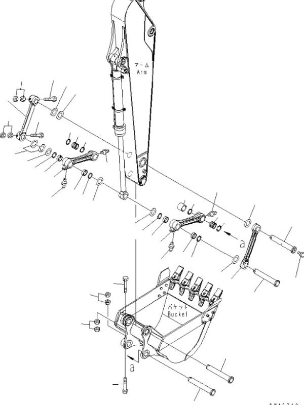 20y-70-32361 (20Y-70-32371, 707-76-70120, 66N4-05000) Втулка в трапецію Komatsu PC200-8