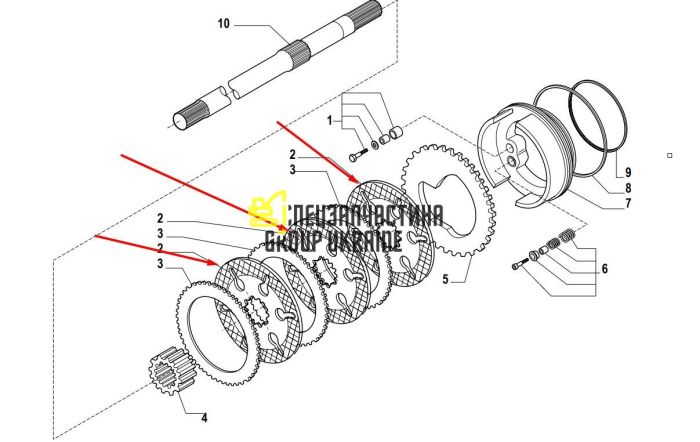 2043092 (85827747, 136112, 6193395M1, 237021А1, CA0143874, 319649, 11709332) Фрикційний диск Caterpillar, Carraro
