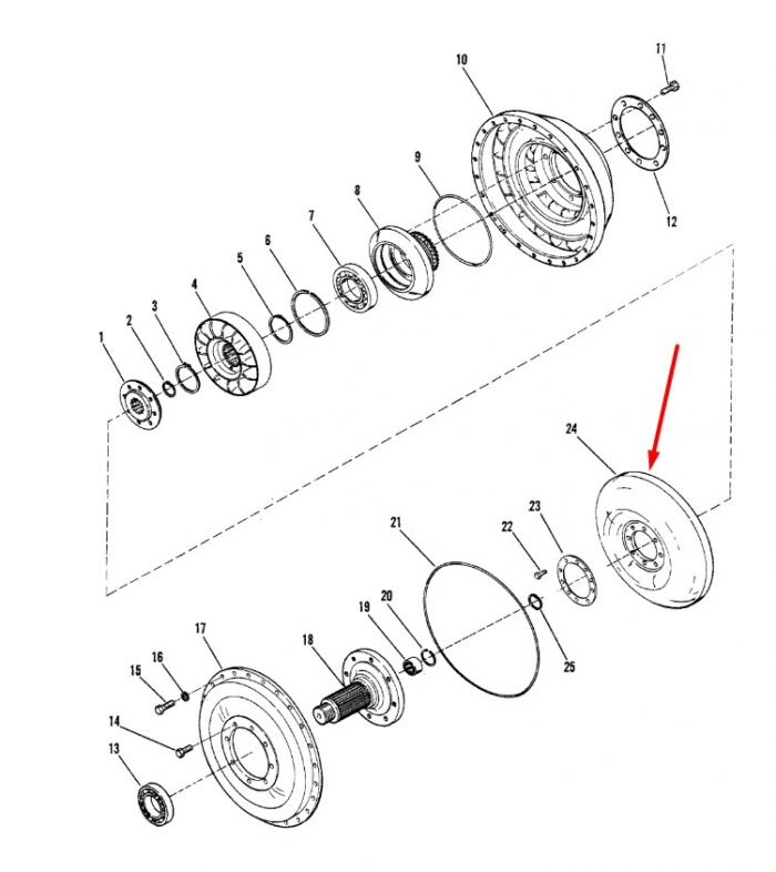 219297 Турбіна Dana Spicer C320, C330, C270, CL270, 28000, 32000
