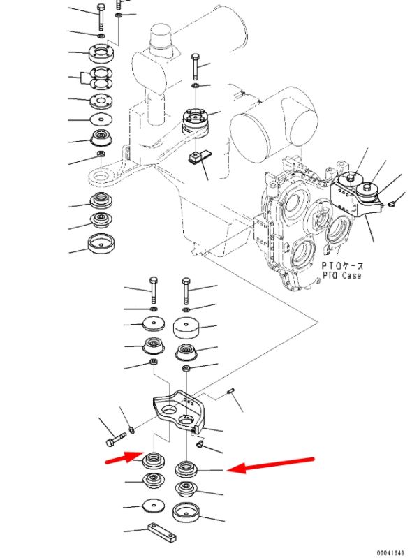Komatsu 21T-01-11150 Подушка двигуна для PC300, PC650