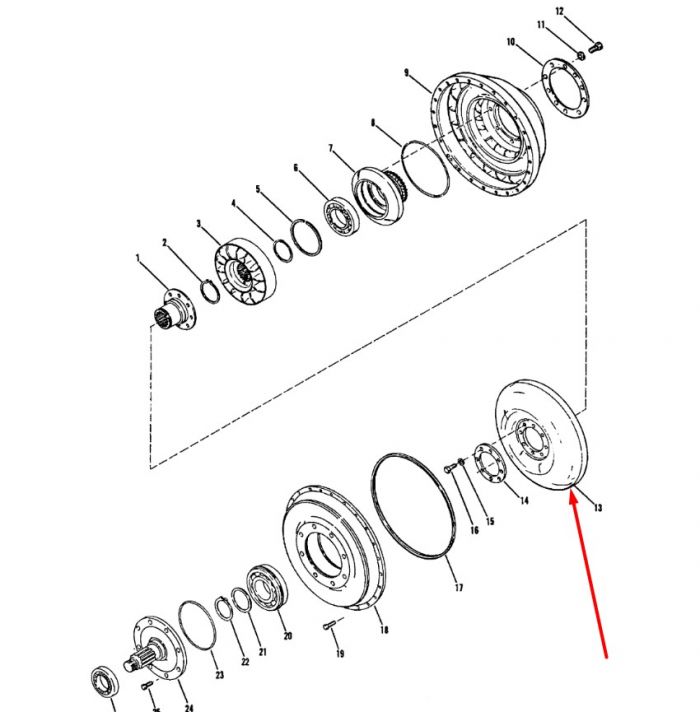 222684 Турбіна Dana Spicer C320, C330, C270, CL270, 28000, 32000