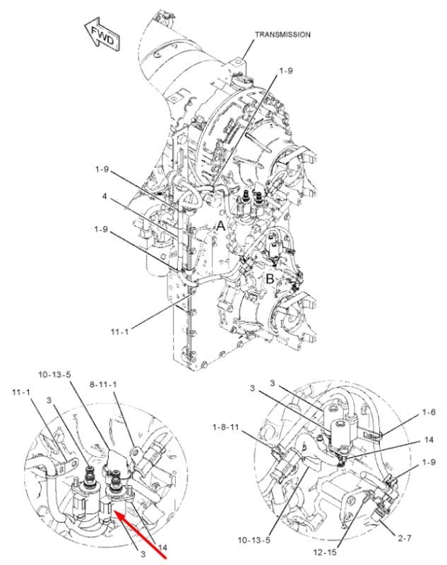 Caterpillar 2250300 Блок електромагнітного клапана 24V