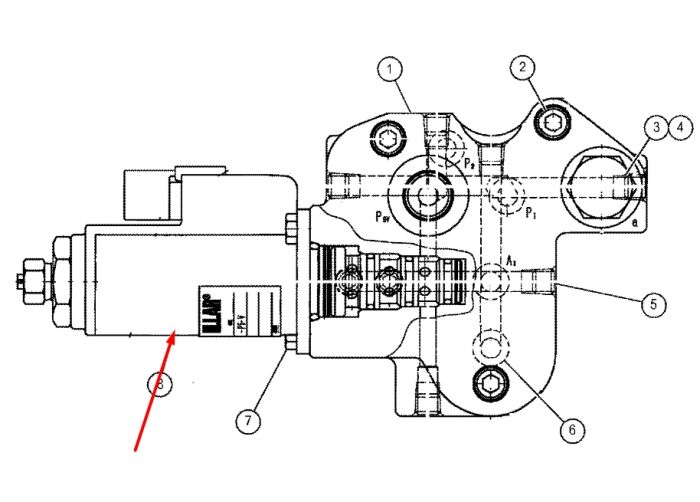 Caterpillar 2254558 Електромагнітний клапан у зборі 12V