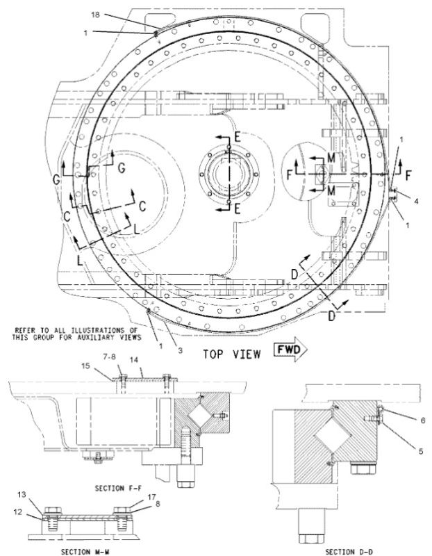 227-6089 Опорно-поворотне коло CAT 330D/336