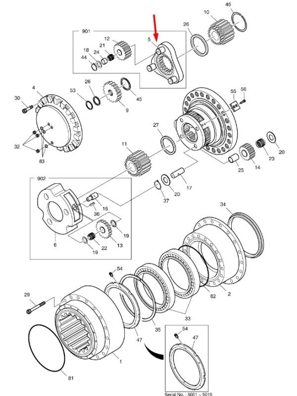 1.230-00009A Тримач сателітів (трикутник) Doosan DX225LL