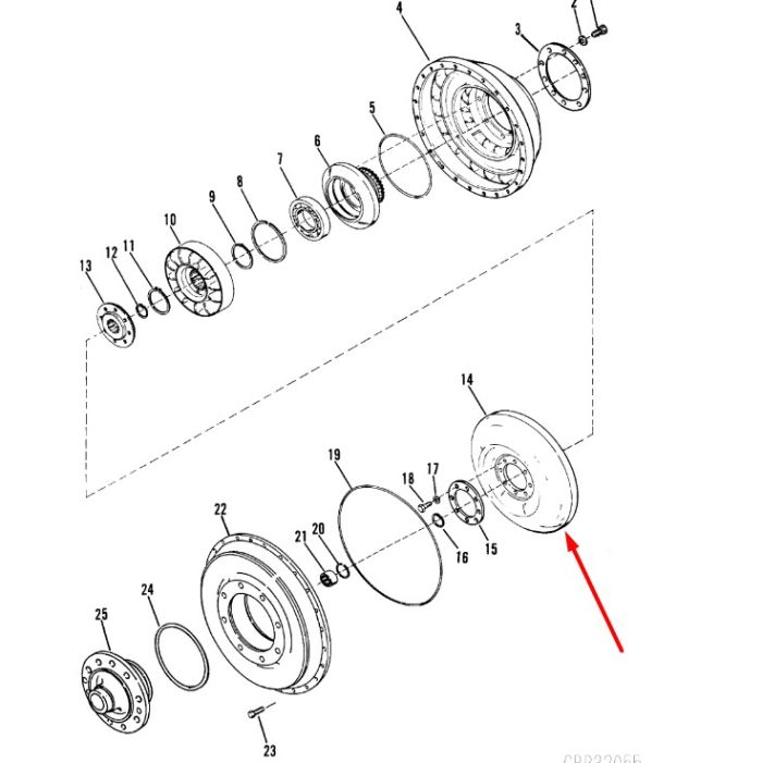 230757 Турбіна Dana Spicer C320, C330, C270, CL270, 28000, 32000