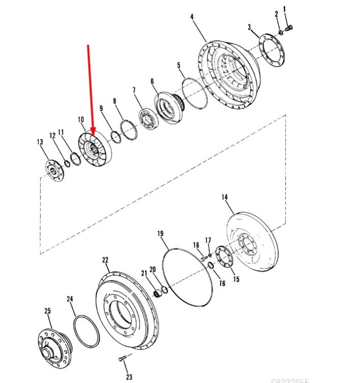 239644 Реактор гідротрансформатора Dana Spicer C320, C330, C270, CL270, 28000, 32000