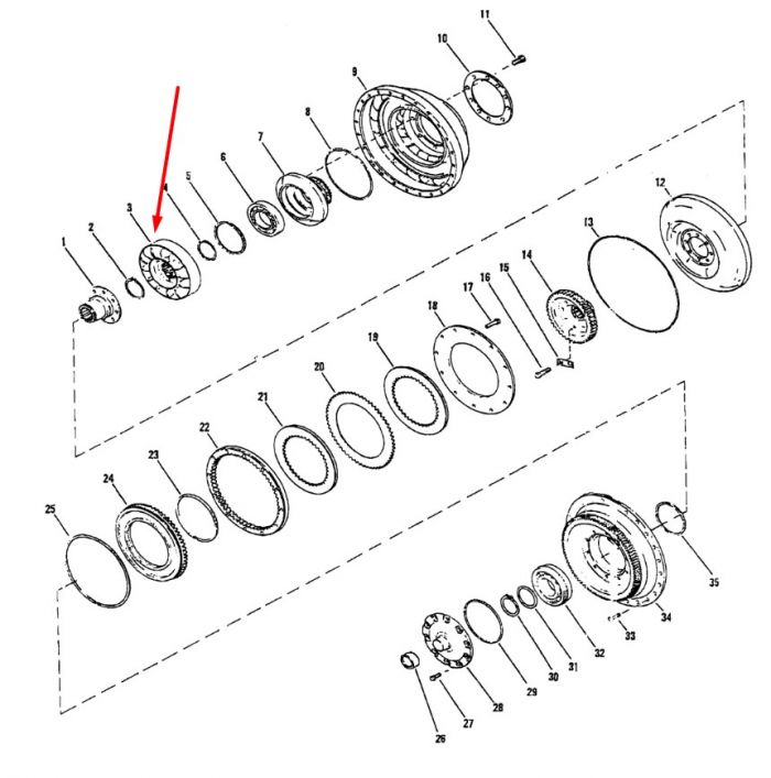 233058 Реактор гідротрансформатора Dana Spicer C320, C330, C270, CL270, 28000, 32000