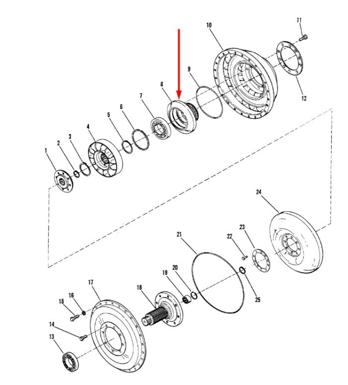 237232 Ступиця ротора Dana Spicer C320, C330, C270, CL270, 28000, 32000