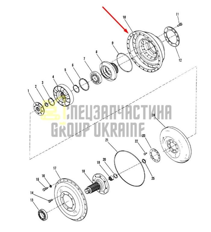 239643 Ротор Dana Spicer C320, C330, C270, CL270, 28000, 32000