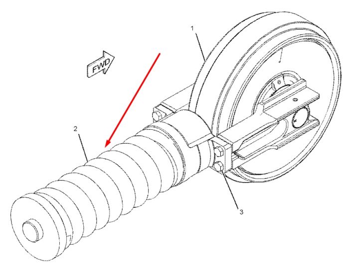 Caterpillar 2394414 Натягувач гусениці для 311C, 312C L, 314C