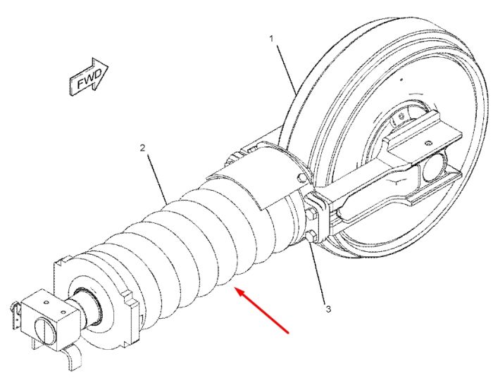 Caterpillar 2979140 Натягувач гусениці для 311D, 312D, 313D