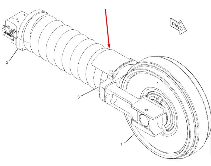Caterpillar 2394418 Натягувач гусениці для 324D, 326D