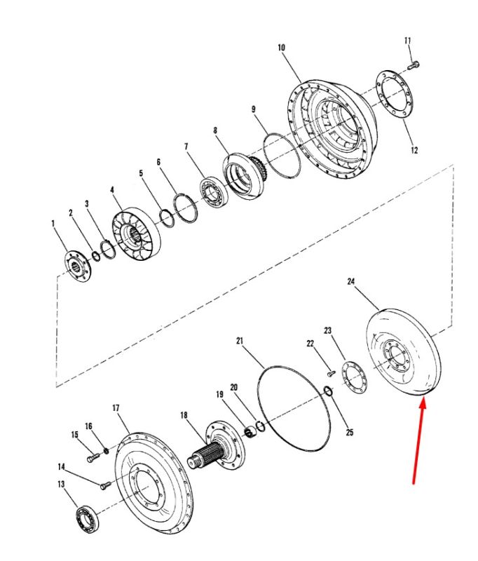240467 Турбіна Dana Spicer C320, C330, C270, CL270, 28000, 32000