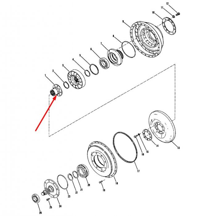 242540 Ступиця ротора Dana Spicer C320, C330, C270, CL270, 28000, 32000
