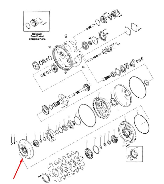 243086 Турбіна Dana Spicer C5000, CL5000, 34000, 36000, 40000, TE27, TE32