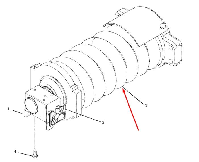 Caterpillar 2487137 Натягувач гусениці для 315D