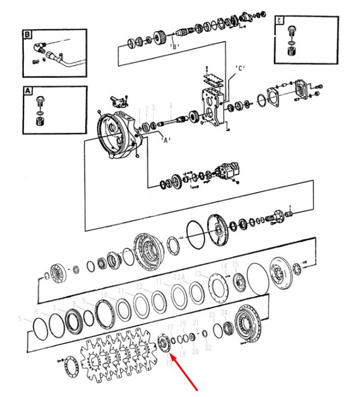 249048 Передня кришка гідротрансформатора Дана Dana Spicer C8000, CL8000