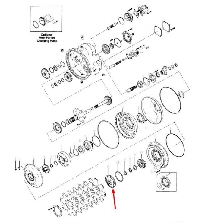 249181 Передня кришка конвертора Dana Spicer C5000, CL5000, 34000, 36000, 40000, TE27, TE32
