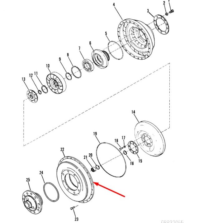 249552 Кришка ротора Dana Spicer C320, C330, C270, CL270, 28000, 32000