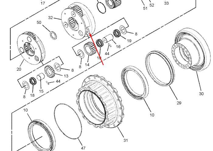 267-6799 Третя планетарна передача Caterpillar 330