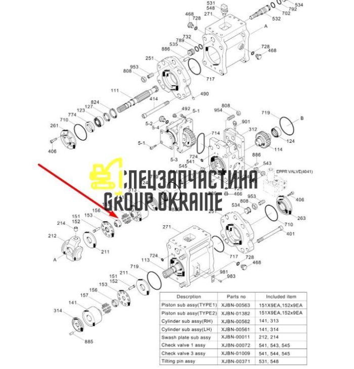 Сферична втулка із шайбою Kawasaki 2924610-0032 Hyundai