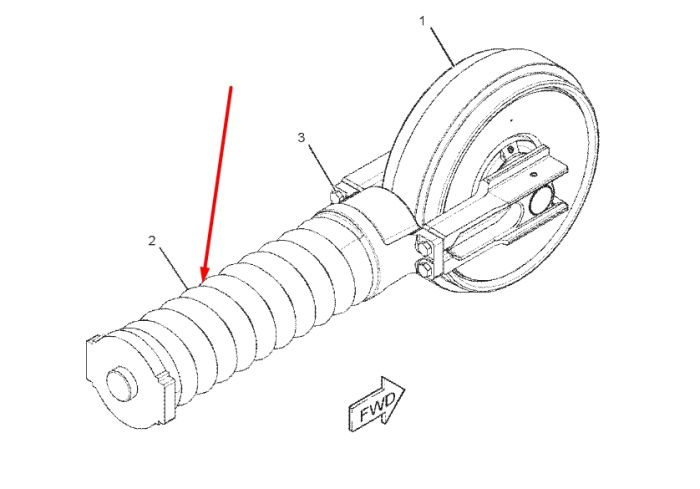 Caterpillar 2979275 Натягувач гусениці для 323E, 329E