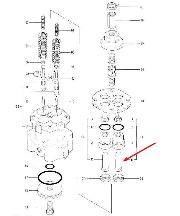 Hitachi 3058791 (3058790, 4276152, a810025, 9108066, 3051298) Товкач джойстика для EX100