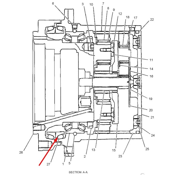 Сальник бортового редуктора 309-9249 Даукон, ущільнення CAT 304C CR