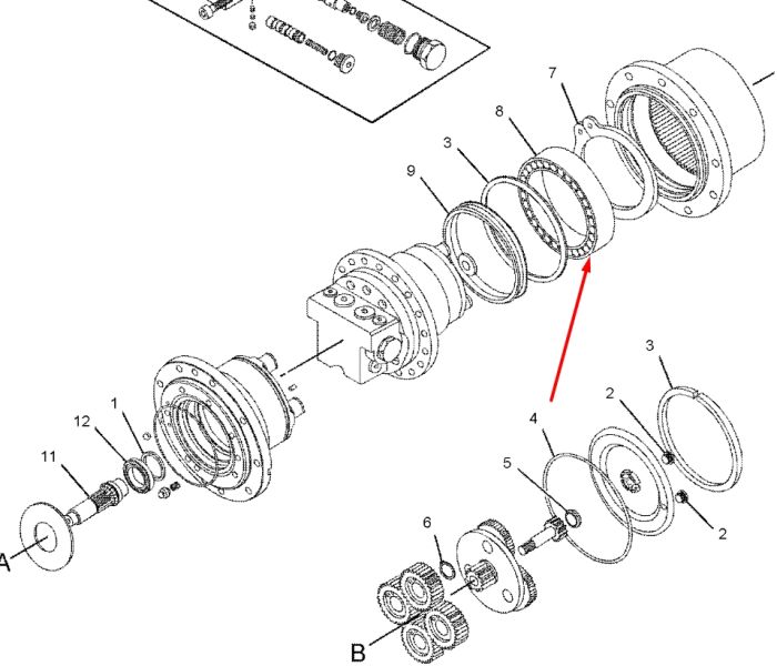 Підшипник редуктора Caterpillar 301.5 311-9646