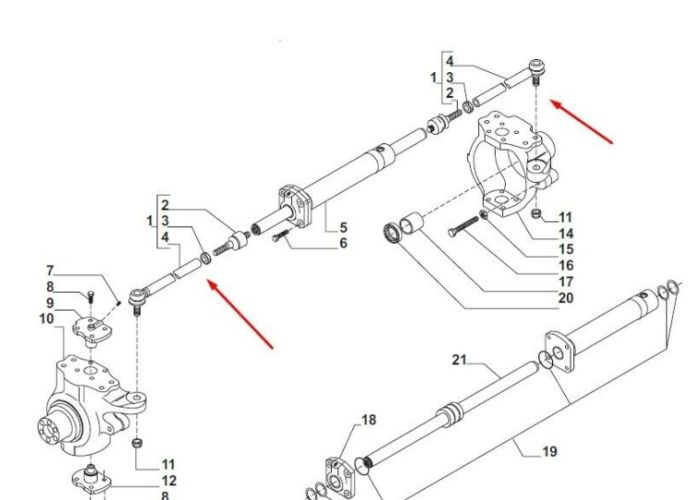 313260A1 (138334) Рульова тяга в зборі CASE 580
