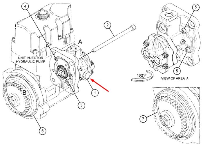 Caterpillar 3186357 Паливоперекачуючий насос MTC735, 324D, 330C, TH31-E61, 521B, 522B, 950H, 962H