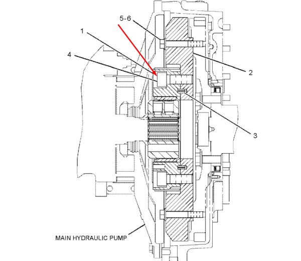 Caterpillar 255-2947 Гнучка муфта 240H для 345B II