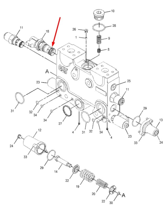 Caterpillar 3284314 Клапан-соленоид контрольный гидросистемы 24V