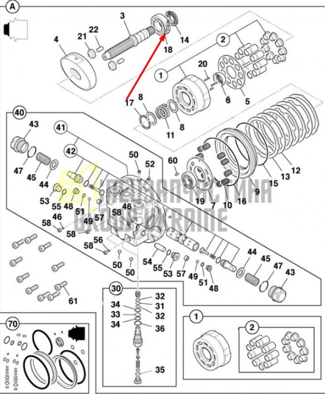 JCB 332/E5671 Підшипник JZ140