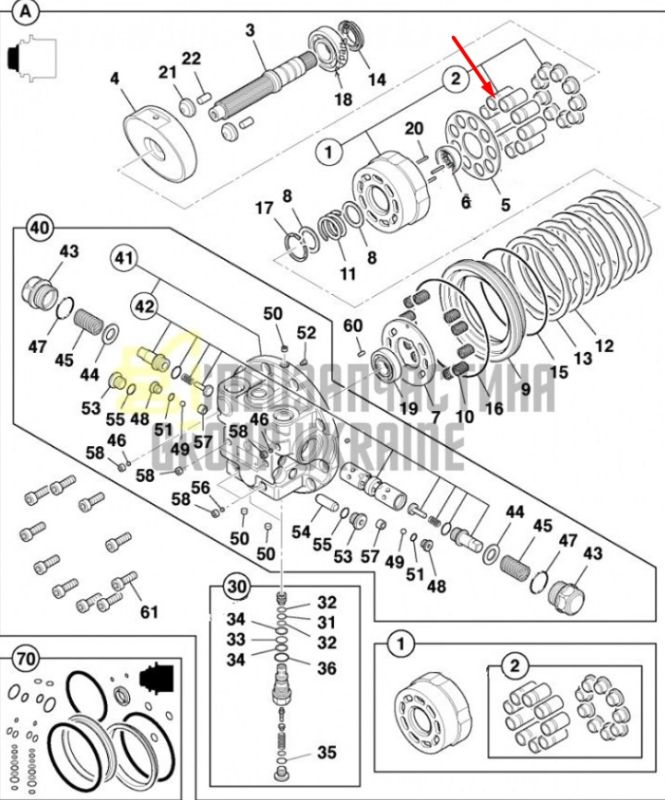 Плунжер JCB 332/E5781 JS115