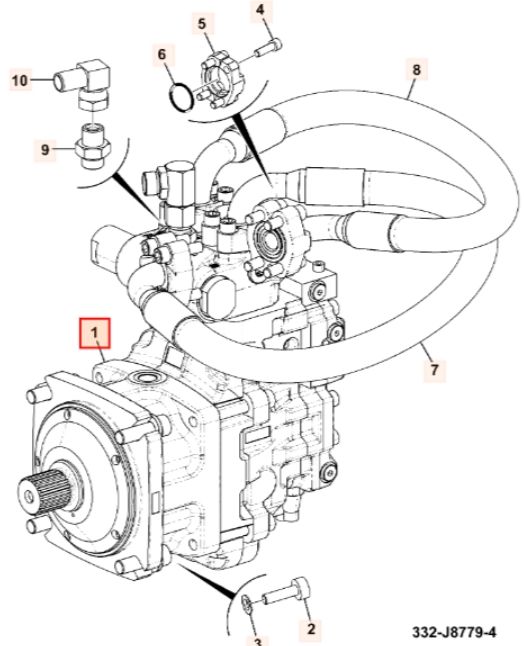 JCB 332/J8787 Гідромотор ходу JS130W, JS145W