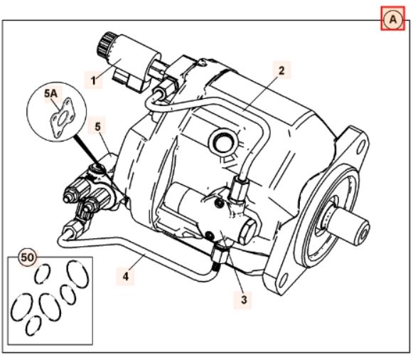 JCB 333/D5108 Насос гідравлічний у зборі Bosch Rexroth