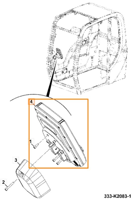 JCB 334/K0853 Дисплей для JS200, JS210, JS220
