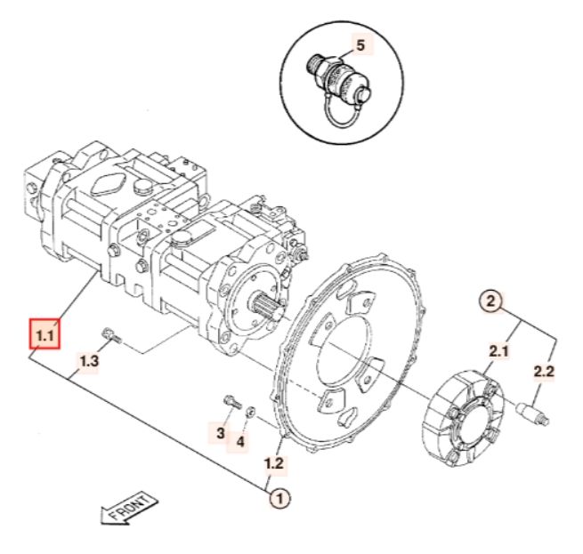 335/F2541, 336/F6239 Гідравлічний насос JCB JS200, JCB JS205