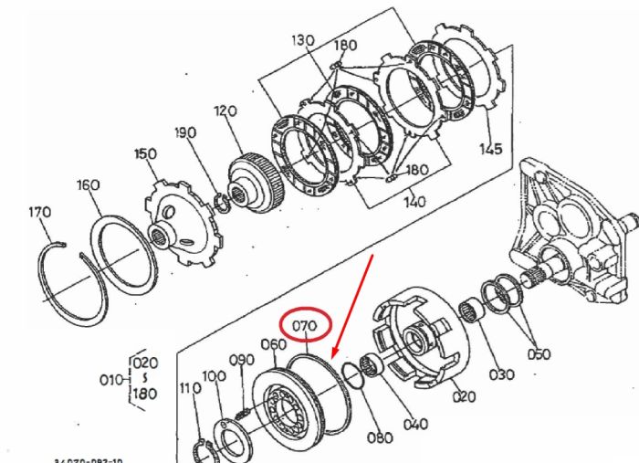Kubota 34076-61570 Ушільнююче кільце для GL220