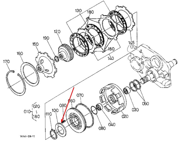 Kubota 34076-61590 Стопорна шайба для GL23